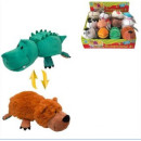 Мягкая игрушка вывернушка 1toy Аллигатор-Медвежонок 20 см зеленый коричневый плюш пластик Т10921