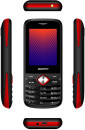 Мобильный телефон Digma Linx A242 черный/красный моноблок 2Sim 2.44" 240x320 BT GSM900/18004
