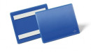 Карман cамоклеящийся для маркировки  A5 горизонтальный, цвет- синий2