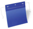 Карман для маркировки с проволочным фиксатором, А4 вертикальный, цвет- синий2