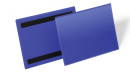 Карман с ремешком-застежкой, A4 вертикальный, цвет- синий2