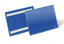Карман cамоклеящийся для маркировки  A4 вертикальный, цвет- синий2