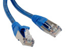Патч-корд RJ45 - RJ45, 4 пары, FTP, категория 5е, 1 м, синий, LSZH, LANMASTER LAN-PC45/S5E-1.0-BL