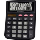 Калькулятор 12-разр., двойное питание, черный пластик, большой дисплей, разм.143х100х25 мм