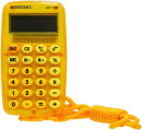 Калькулятор карманный 8-разр. на шнурке, вычисление %, большой дисплей, разм.115х69х9,5 мм АС-1192 OR