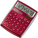 Калькулятор настольный 8 разр. 2-е питание TAX MU, красный, разм. 135х108х24 мм