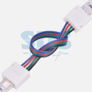 Коннектор соединительный (2 разъема) для RGB светодиодных лент с влагозащитой шириной 10мм. Длина 15 см Neon-Night