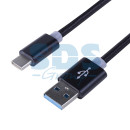 Шнур USB 2.0 Type-C 1м REXANT 18-1884 круглый черный