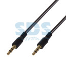 Аудио кабель AUX 3.5 мм гелевый 1M черный REXANT