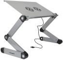 CROWN Столик для ноутбука CMLS-116G ( до 17”, размеры панели (Д*Ш): 42*27.5см, регулируемая высота до 48см, два кулера, питание от USB)2