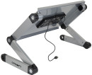 CROWN Столик для ноутбука CMLS-116G ( до 17”, размеры панели (Д*Ш): 42*27.5см, регулируемая высота до 48см, два кулера, питание от USB)3