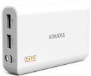Универсальный внешний аккумулятор для цифровой техники ROMOSS Solo 3 на 6000mAh (22Wh) USB 5V 2.1А / 1A. Белый.