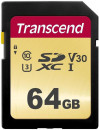 Карта памяти SecureDigital 64Gb Transcend TS64GSDC500S {SDXC Class 10, UHS-I U3, MLC}2