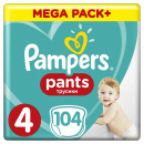 Трусики Pampers Pants 4 (8-14 кг) 104 шт