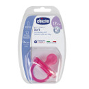 Пустышка Chicco Physio Soft, 1 шт., 12+, силикон, розовая 3104101522
