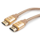 Кабель HDMI 4.5м Cablexpert CC-G-HDMI03-4.5M круглый золотистый CC-G-HDMI03