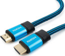 Кабель HDMI Cablexpert, серия Gold, 7,5 м, v1.4, M/M, синий, позол.разъемы, алюминиевый корпус, нейлоновая оплетка, коробка (CC-G-HDMI01-7.5M)2