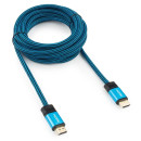 Кабель HDMI 4.5м Cablexpert CC-G-HDMI01-4.5M круглый синий черный CC-G-HDMI012