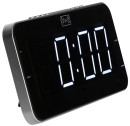 Часы с радиоприемником MAX CR-2904w Белый LED дисплей,1.8”,2 будильника,AM/FM радио, Регулировка яркости дисплея,Цвет корпуса серебристый2