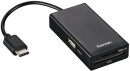 Разветвитель USB 2.0 Hama 3порт. черный (00054144)
