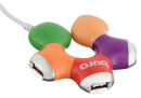 Разветвитель USB 2.0 BURO BU-HUB4-0.5-U2.0-Flower 4 x USB 2.0 разноцветный4