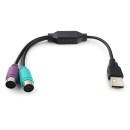 Cablexpert Конвертер PS/2 устройства -> USB порт, 2xPS/2 /AM, блистер, черный (UAPS12-BK)2
