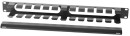 ЦМО Органайзер кабельный горизонтальный 19" 1U с крышкой, цвет чёрный (ГКЗ-1U-9005)