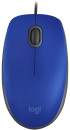 Мышь проводная Logitech M110 Silent синий USB 2.0 910-005488