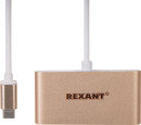 Разветвитель USB 3.1 REXANT 18-4141 1 х USB 2.0 2 х USB 3.0 1 x USB 3.1 золотой3
