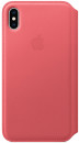 iPhone XS Max Leather Folio - Peony Pink