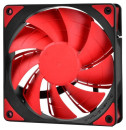 Вентилятор DEEPCOOL TF120 RED 120x120x26мм (PWM, 36шт./кор, эластичная  рамка, супертихий, красная LED подсветка, Fluid Dynamic Bearing) Retail BOX