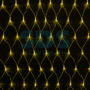 Гирлянда "Сеть" 2х1,5м, свечение с динамикой, прозрачный ПВХ, 288 LED, 230 В, цвет: Жёлтый