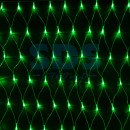 Гирлянда "Сеть" 2х1,5м, свечение с динамикой, прозрачный ПВХ, 288 LED, 230 В, цвет: Зелёный