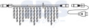 Гирлянда Айсикл (бахрома) светодиодный, 1,8 х 0,5 м, белый провод, 230 В, диоды белые, 48 LED2
