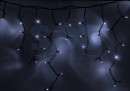 Гирлянда Айсикл (бахрома) светодиодный, 4,0 х 0,6 м, черный провод "КАУЧУК", 230 В, диоды белые, 128 LED NEON-NIGHT