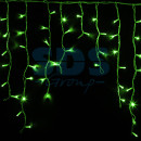 Гирлянда Айсикл (бахрома) светодиодный, 5,6 х 0,9 м, белый провод "КАУЧУК", 230 В, диоды зеленые, 240 LED NEON-NIGHT