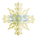 Елочная фигура "Снежинка ажурная 3D", 23 см, цвет золотой
