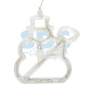 Фигура светодиодная "Снеговик" на присоске с подвесом, цвет белый 501-0132