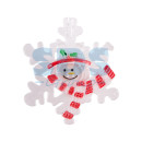 Фигура светодиодная "Снеговик на снежинке" RGB на присоске 501-0212