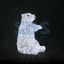 Акриловая светодиодная фигура "Белый медведь" 36х41х53 см, 200 светодиодов, IP44, понижающий трансформатор в комплекте, NEON-NIGHT2