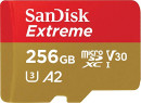 Флеш карта microSDXC 256Gb Class10 Sandisk SDSQXA1-256G-GN6MA Extreme + adapter