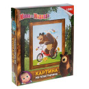 Картина из пластилина  Маша и Медведь Медведь на велосипеде