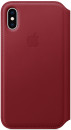 Чехол-книжка Apple "Leather Folio" для iPhone X красный MRQD2ZM/A3