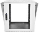 Шкаф телекоммуникационный настенный разборный 9U (600х520), съемные стенки, дверь стекло3