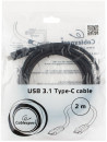 Кабель Type-C 2м Cablexpert CCP-USB3.1-CMCM-2M круглый черный3