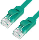 Greenconnect Патч-корд PROF плоский прямой 1.0m, UTP медь кат.6, зеленый, позолоченные контакты, 30 AWG, GCR-LNC625-1.0m, ethernet high speed 10 Гбит/с, RJ45, T568B