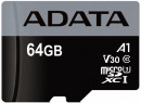 Карта памяти 64GB ADATA Premier Pro microSDXC UHS-I U3 A1 Class 10(V30S) 100MB/60MB/s с адаптером2