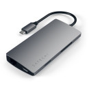USB-концентратор Satechi Aluminum Multi-Port Adapter V2. Интерфейс USB-C. 3 порта USB 3.0, 1 порт 4K HDMI,  1 порт Ethernet RJ-45, SD/micro-SD кардридер9