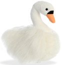 Мягкая игрушка лебедь Aurora 25 см белый текстиль пластик наполнитель плюш