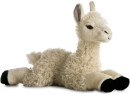Мягкая игрушка лама Aurora 30 см белый текстиль пластик наполнитель плюш